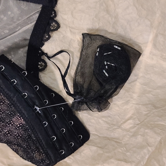 NWT 32DD Lace Longline Strapless Bra Lightly Lined Underwire Bustier - Picture 10 of 13